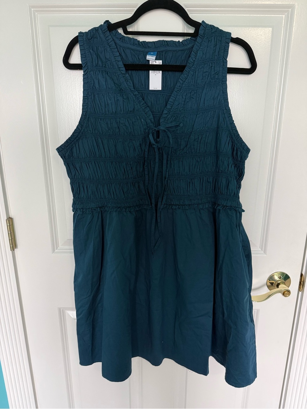 NWT Old Navy Teal Smocked Mini Dress
